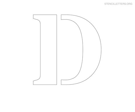 Letter D Stencil Printable